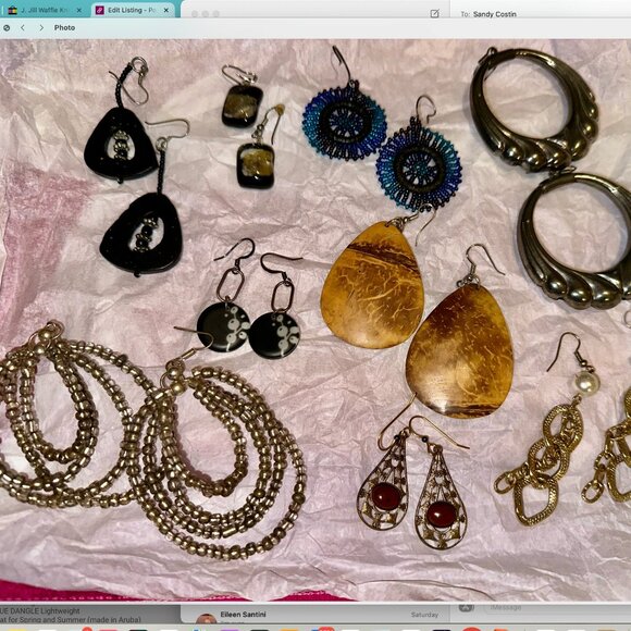 Lot of 9 Handmade Earrings-  Made in ARUBA - Picture 12 of 13